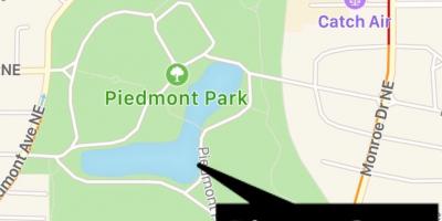Piedmont პარკის რუკა