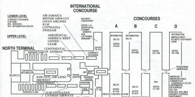 ატლანტა აეროპორტის საერთაშორისო ტერმინალში რუკა