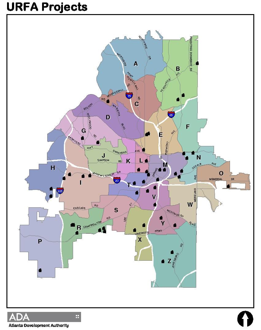 რუკა Atlanta ზონის რუკა