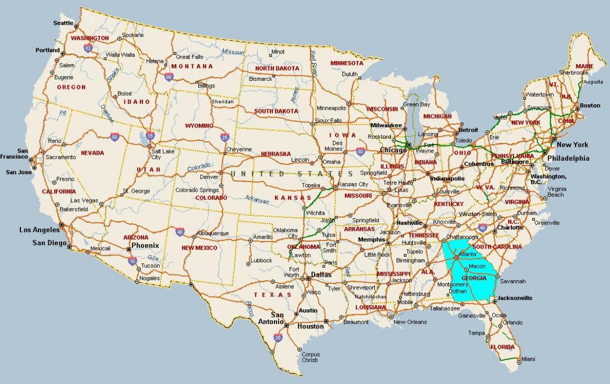 რუკა საქართველო აშშ
