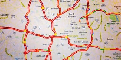 რუკა Atlanta მოძრაობის