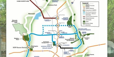 რუკა Atlanta beltline